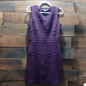 Diane Von Furstenberg Deep Purple Mini Dress